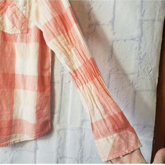 NATURAL REFLECTIONS Gingham Plaid Cotton Button-Down Shirt Large - Picture 3 of 7